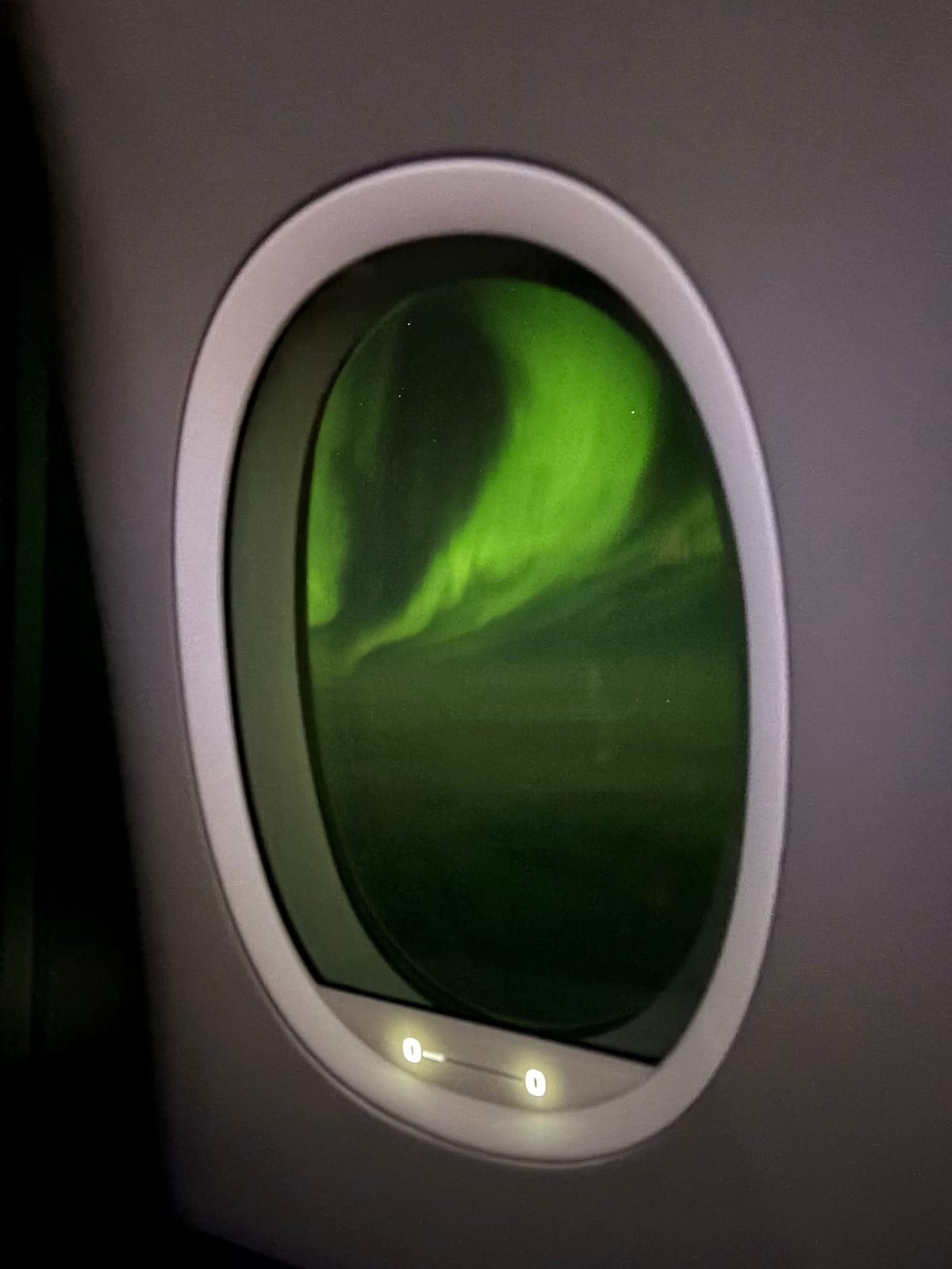 Auroras from 35,000 feet